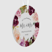 私たちの初めてのクリスマスプラムフローラ写真レズビアン オーナメント (正面)