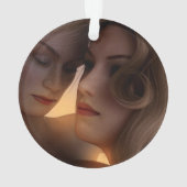 私たちの初めてのクリスマスプラムフローラ写真レズビアン オーナメント (裏面)