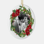 私たちの初めてのクリスマスホリデイリース写真 セラミックオーナメント (右)