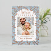 私たちの初めてのクリスマスホリデーカード 箔シーズンカード (立ち正面)