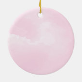 私たちの初めてのクリスマスママとパパベビーガール セラミックオーナメント (裏面)