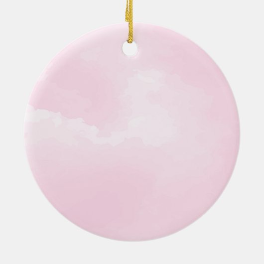 私たちの初めてのクリスマスママとパパベビーガール セラミックオーナメント (裏面)