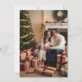 私たちの初めてのクリスマスママとパパ シーズンカード (裏面)