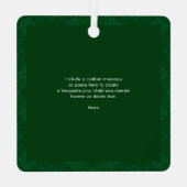 私たちの初めてのクリスマスママとベビーフォトホリデー メタルオーナメント (裏面)