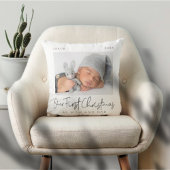 私たちの初めてのクリスマスママ&パパミニマルモダンリスト クッション