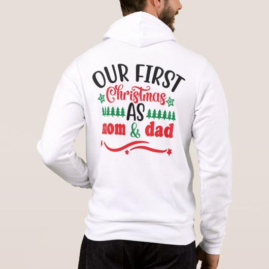 私たちの初めてのクリスマスママ&パパ パーカ (裏面)