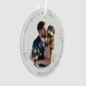 私たちの初めてのクリスマスミスター&ミセス写真 オーナメント (正面)