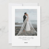 私たちの初めてのクリスマスミスター&ミセス2つの写真 シーズンカード (裏面)