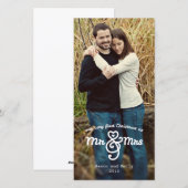 私たちの初めてのクリスマスミスター&ミセス・ホリデー・フォト・カード シーズンカード (正面/裏面)