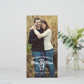 私たちの初めてのクリスマスミスター&ミセス・ホリデー・フォト・カード シーズンカード (スタンド正面)