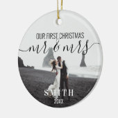 私たちの初めてのクリスマスミセス・フォト セラミックオーナメント (左)