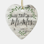 私たちの初めてのクリスマスミセス・フォト セラミックオーナメント (右)