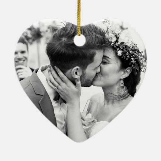 私たちの初めてのクリスマスミセス・フォト セラミックオーナメント (裏面)