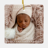 私たちの初めてのクリスマスモダンシンプル一緒 セラミックオーナメント (正面)