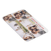 私たちの初めてのクリスマスモダン写真コラージュのクリスマス マグネット (右側)