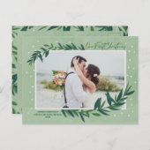 私たちの初めてのクリスマスモダン植物写真 シーズンポストカード (正面/裏面)