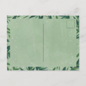 私たちの初めてのクリスマスモダン植物写真 シーズンポストカード (裏面)