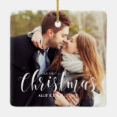 「私たちの初めてのクリスマスモダン」 セラミックオーナメント (裏面)