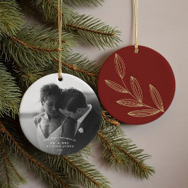 私たちの初めてのクリスマスルビースプラウトオーナメント セラミックオーナメント