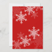 私たちの初めてのクリスマスレッドスノーフレークスミニマリスト シーズンカード (裏面)