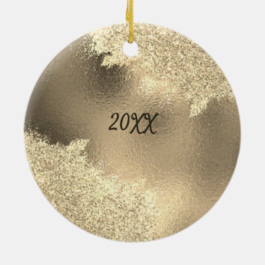 私たちの初めてのクリスマス写真年カップルの木のデコール セラミックオーナメント (裏面)