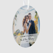 私たちの初めてのクリスマス写真新着オーナメント オーナメント (正面)