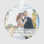 私たちの初めてのクリスマス写真新着オーナメント オーナメント (正面)