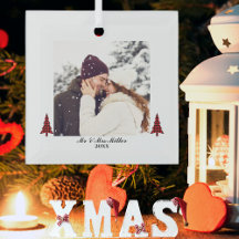 私たちの初めてのクリスマス写真、雪パーソナライズされた片