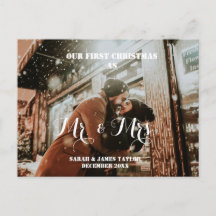 私たちの初めてのクリスマス写真Mr. & Mrs. Newlyweds 