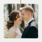 私たちの初めてのクリスマス冬のフローラ セラミックオーナメント (裏面)