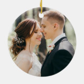 私たちの初めてのクリスマス冬のリース セラミックオーナメント (裏面)