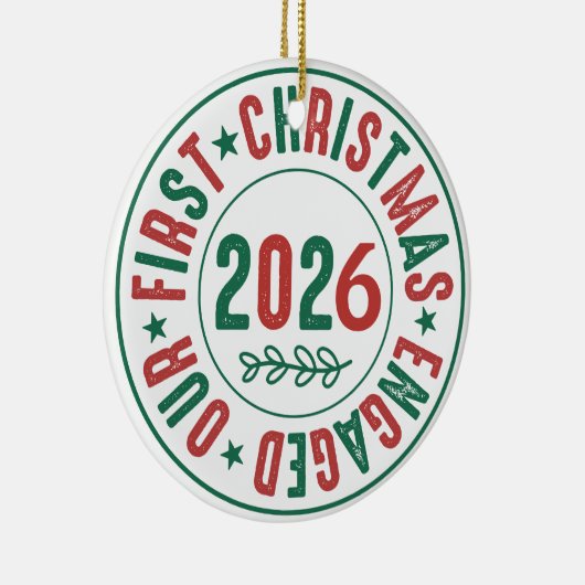 私たちの初めてのクリスマス婚約したコーヒーホリデイ セラミックオーナメント (右)