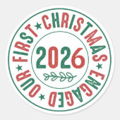 私たちの初めてのクリスマス婚約したコーヒーホリデイ ラウンドシール (正面)