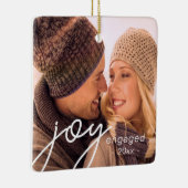 私たちの初めてのクリスマス婚約したジョイギフト セラミックオーナメント (右)