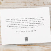 私たちの初めてのクリスマス婚約したモダンの葉写真 シーズンカード