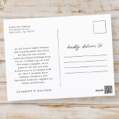 私たちの初めてのクリスマス婚約したモダンの葉写真 ポストカード