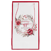 私たちの初めてのクリスマス婚約したリース スモールペーパーバッグ (正面)
