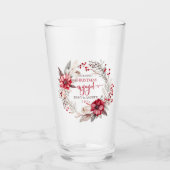 私たちの初めてのクリスマス婚約したリース タンブラーグラス (正面)