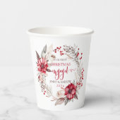 私たちの初めてのクリスマス婚約したリース 紙コップ (裏面)
