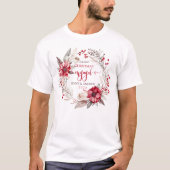 私たちの初めてのクリスマス婚約したリース Tシャツ (正面)