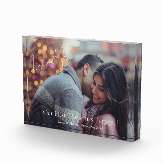 私たちの初めてのクリスマス婚約記念写真ブロック フォトブロック (右)