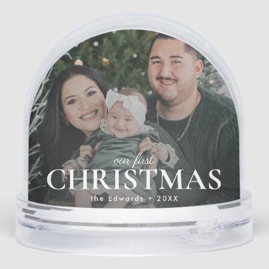 私たちの初めてのクリスマス家族の写真 (裏面)