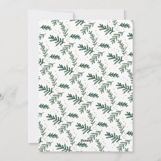 私たちの初めてのクリスマス手入力の新しい写真 シーズンカード (裏面)