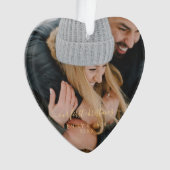 私たちの初めてのクリスマス手書写真 オーナメント (正面)