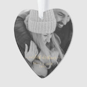 私たちの初めてのクリスマス手書写真 オーナメント (正面)