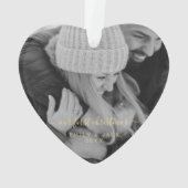 私たちの初めてのクリスマス手書写真 オーナメント (裏面)