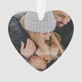 私たちの初めてのクリスマス手書写真 オーナメント (裏面)