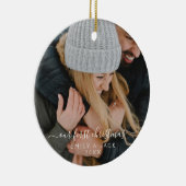 私たちの初めてのクリスマス手書写真 セラミックオーナメント (右)