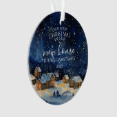 私たちの初めてのクリスマス新しいホームフォトナイト素朴 オーナメント (正面)