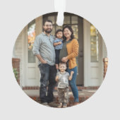 私たちの初めてのクリスマス新しいホームフォトナイト素朴 オーナメント (裏面)